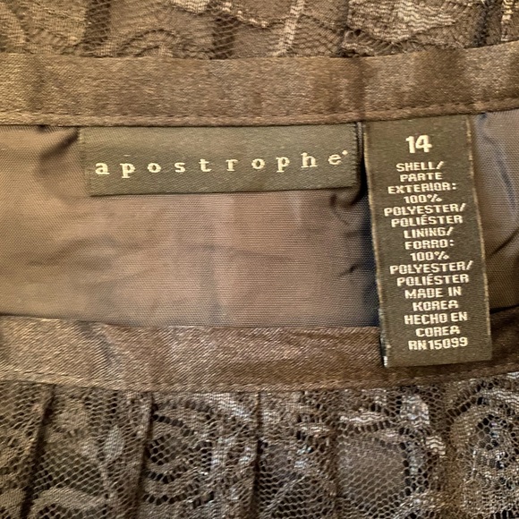 Lace Ribbon Rose Goth Halloween Black Skirt 14 - Picture 3 of 5